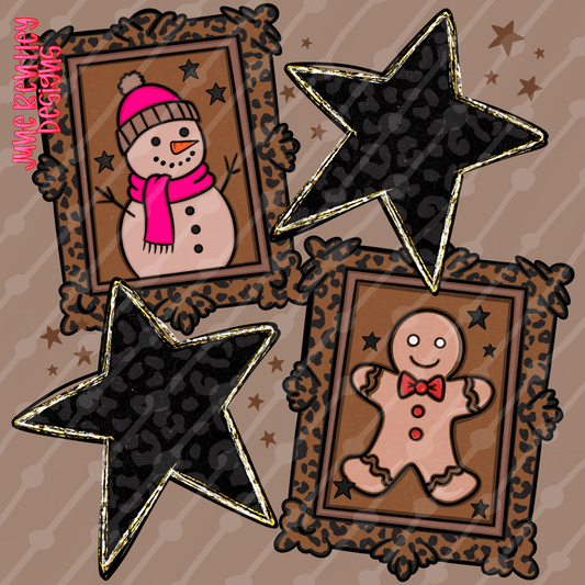 Leopard Christmas digital download