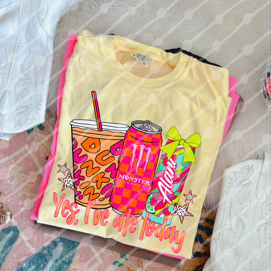 Yes I Ate Today Dunkin Checkered Mon Alani Digital Download