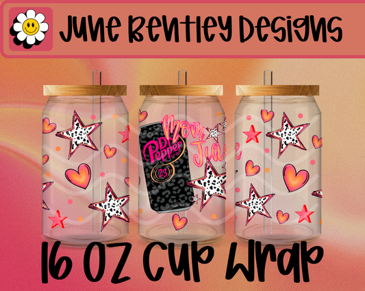 Dr Pep Mom juice 16OZ Glass can wrap Digital Download