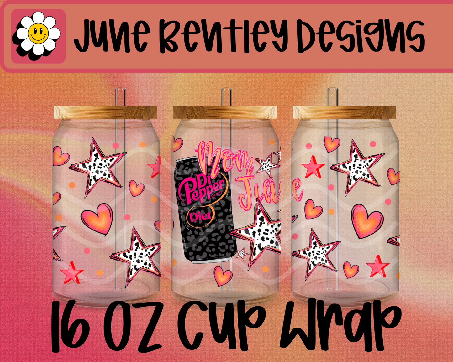 Diet Dr pep 16 oz Cup Wrap
