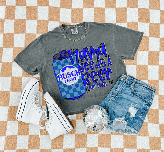 Mama Needs A Beer Or Two Checker Busch Blue Digital Download