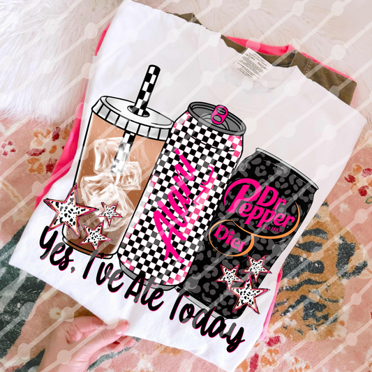 Yes I’ve Ate Today Iced Coffee Alani Leopard Diet Dr Pep Digital Download