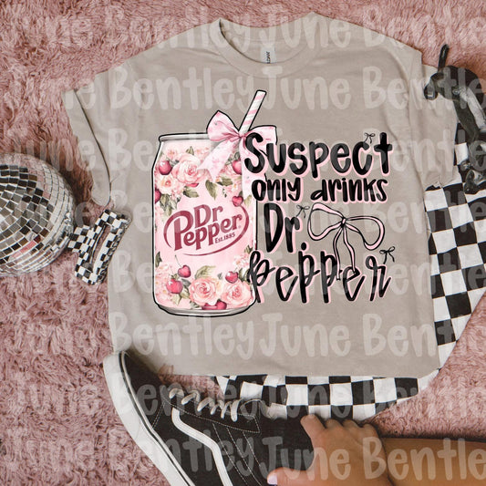 Suspect Only Drinks Dr Pep Floral Digital Download
