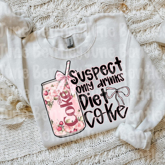 Suspect Only Drinks Diet Coke Floral Digital Download