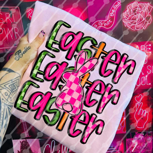 Easter Checker Bunny Stack Digital Download