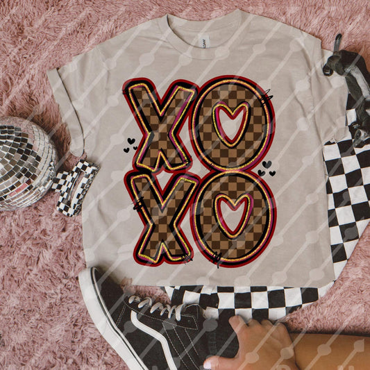 XOXO Brown Checker Digital Download