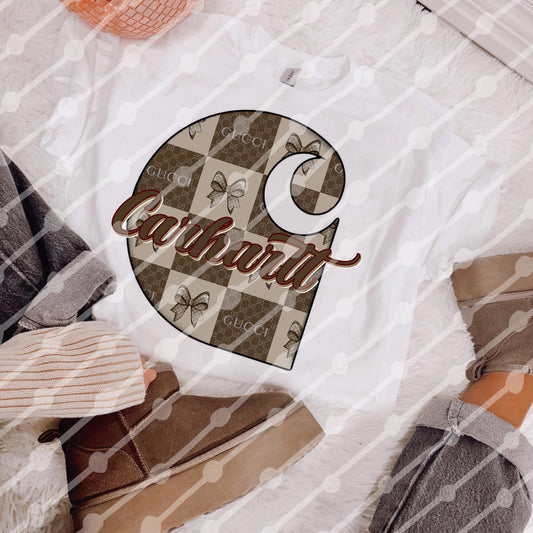 Brown Checker Gu_ci Car_artt Digital Download