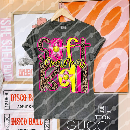 Softball Mama Leopard Star Digital Download
