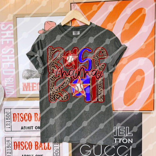 Baseball Mama Leopard Star Digital Download