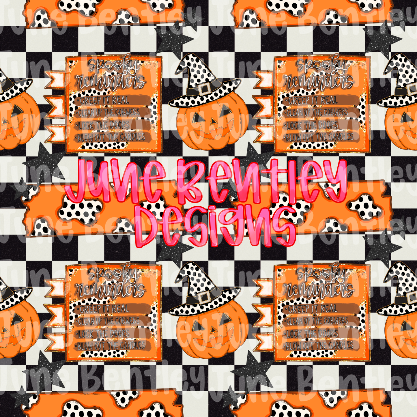 Spooky reminders seamless digital download