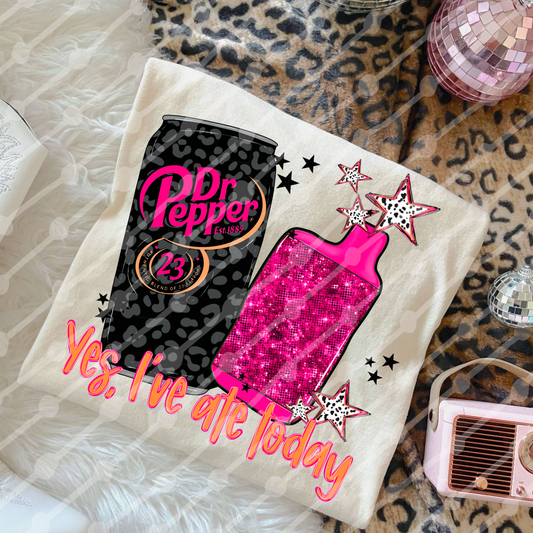 Yes, I’ve Ate Today Leopard Dr Pep Pink Glitter Vape Digital Download