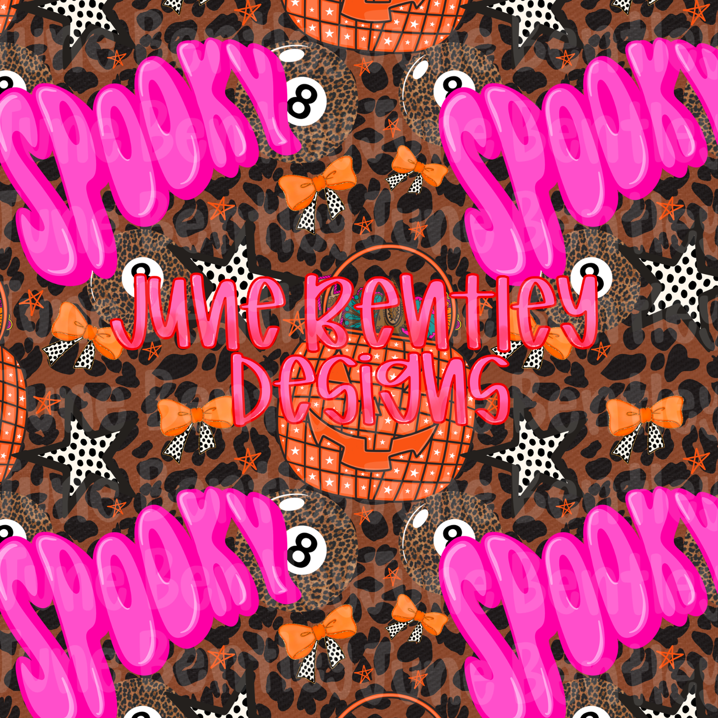 Leopard spooky seamless digital download
