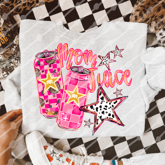 Rockstar Mom Juice Pink Checker Digital Download