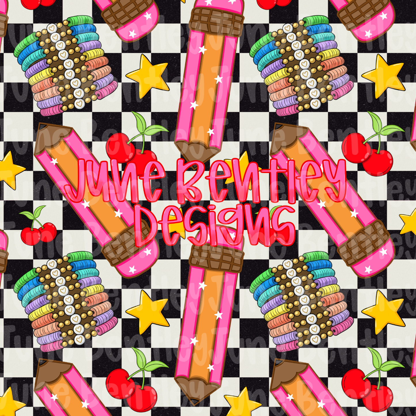Checkered school seamless digital download