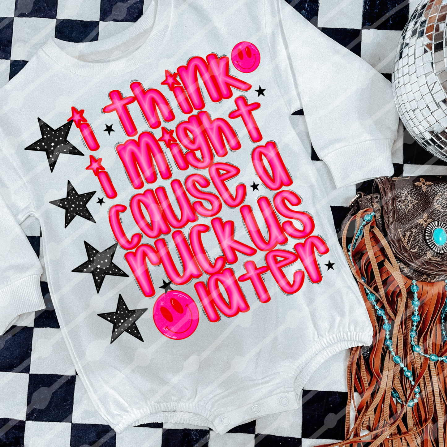 I think I might cause a ruckus later hot pink digital download
