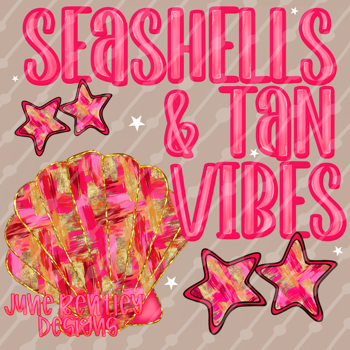 Seashells and tan vibes digital download