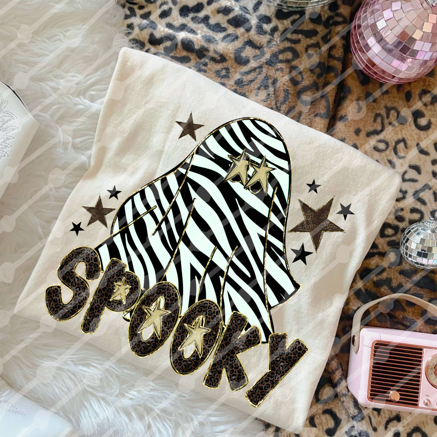Spooky zebra print digital download