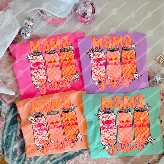 Mama Juice Red B Floral, Red B Pink Checker, Red B Orange Checker Digital Download