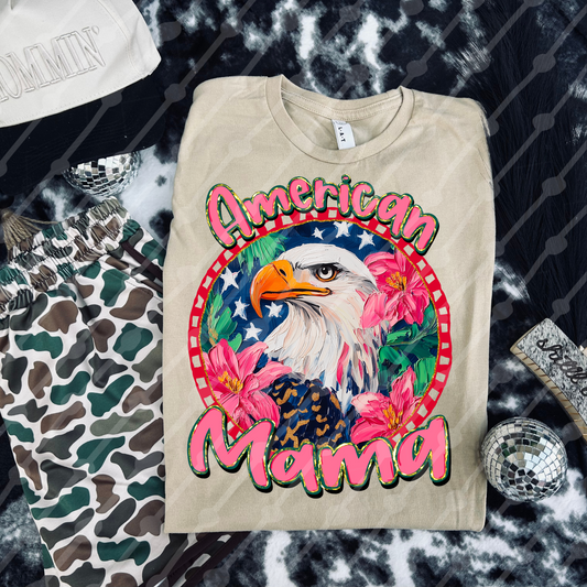 American Mama Floral Eagle Digital Download