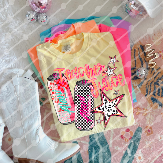 Teacher Juice Alan Floral Checker Digital Download