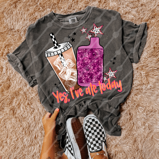 Yes I’ve Ate Today Iced Coffee And Purple Vape Digital Download