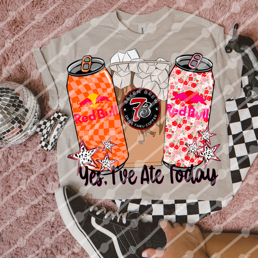 Yes I’ve Ate Today Orange Checker Red B, 7B, Floral Red B Digital Download