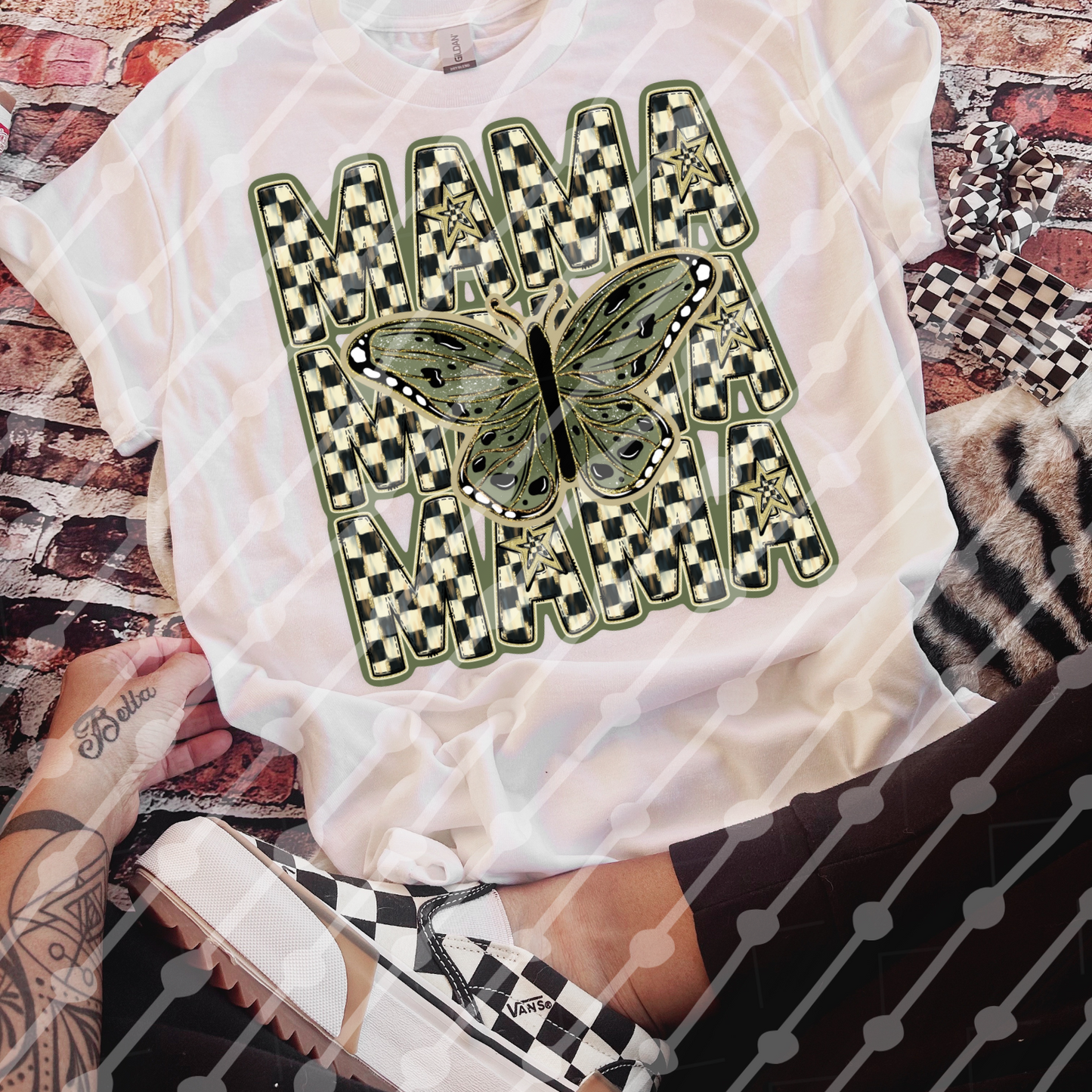 Green + Gold Mama Digital download