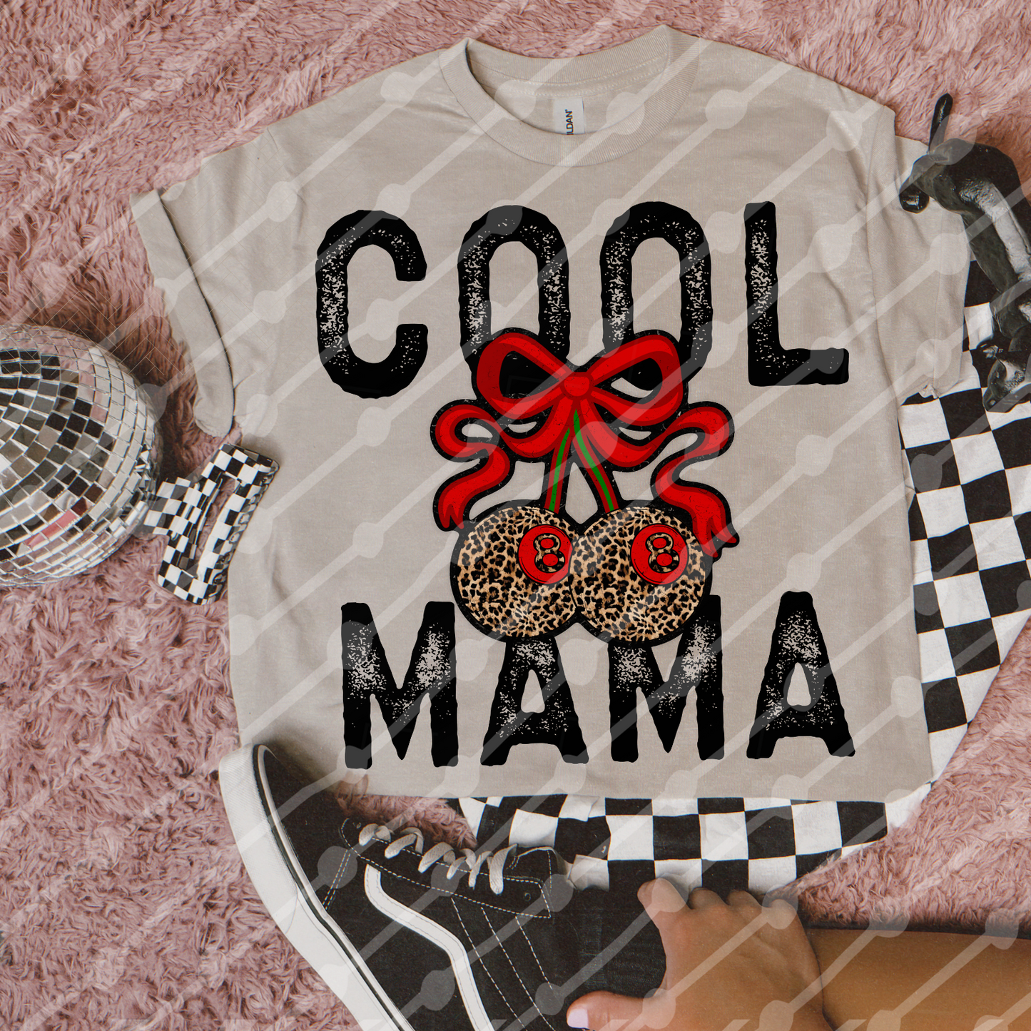 Cool Mama Cherry Leopard 8 Ball Digital Download