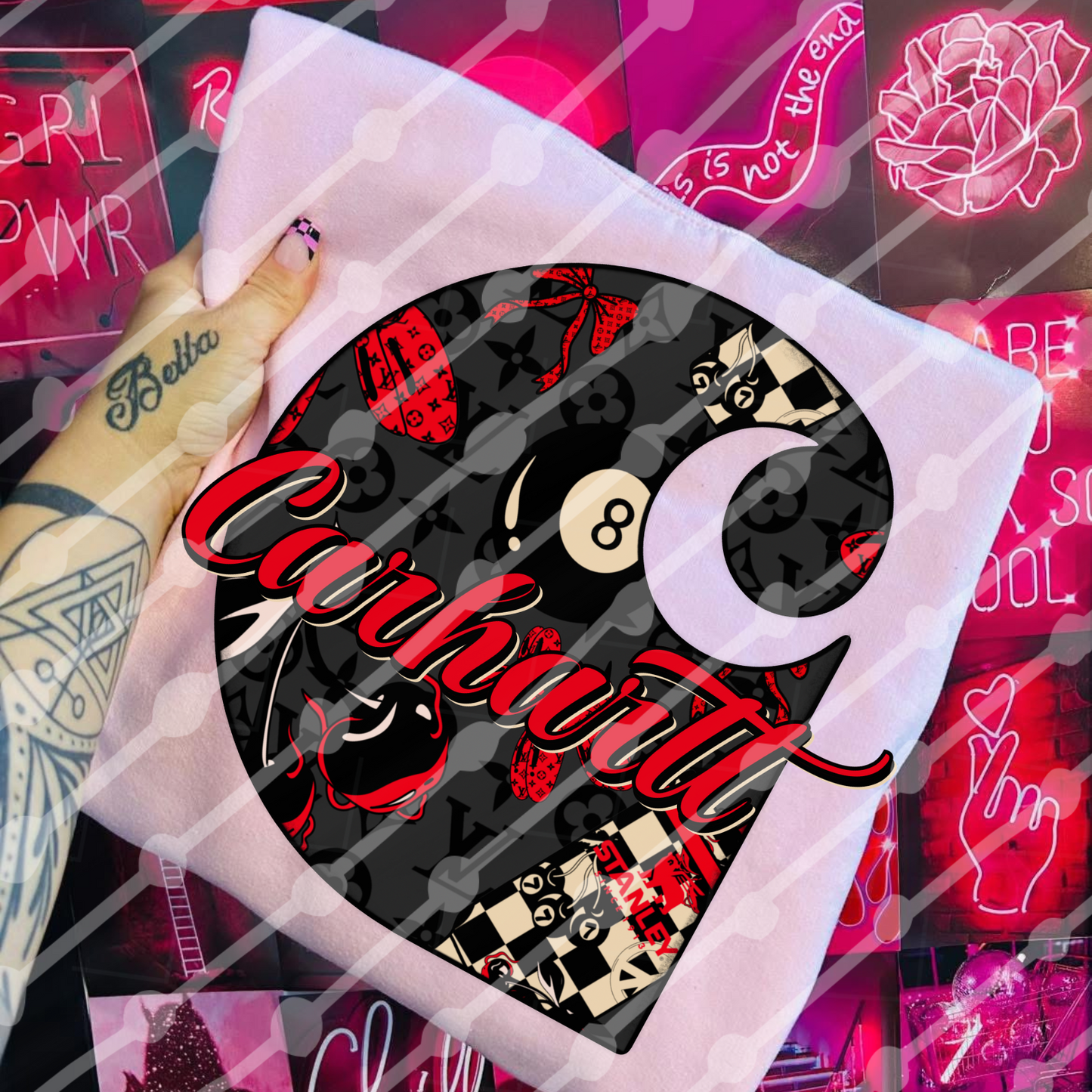 Black Cherry 8 Ball Car_artt Digital Download