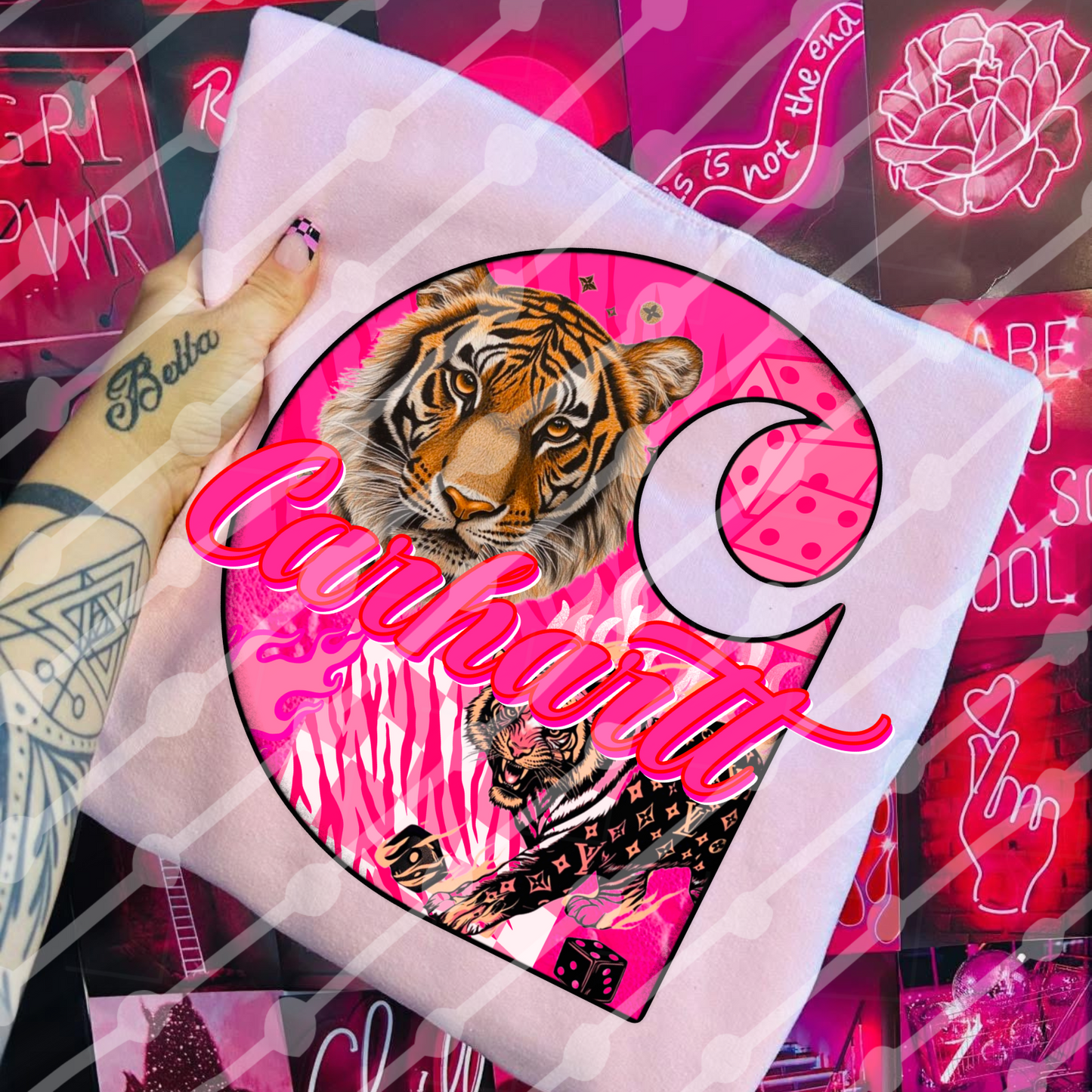 Tiger Boujee Car_artt Digital Download