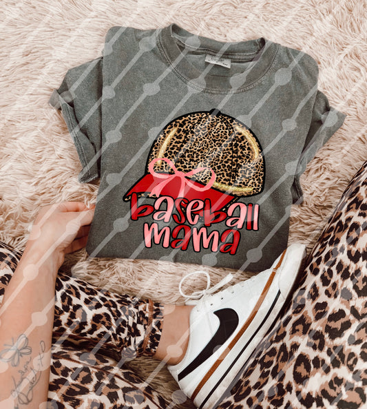 Baseball Mama Leopard Hat Digital Download