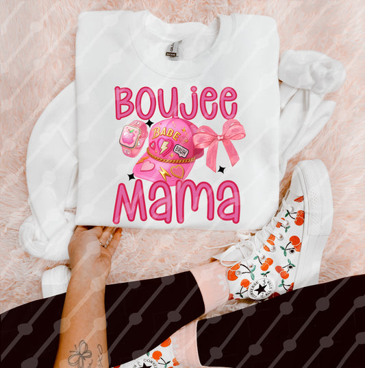 Boujee Mama Pink Bow And Hat Collage Digital Download