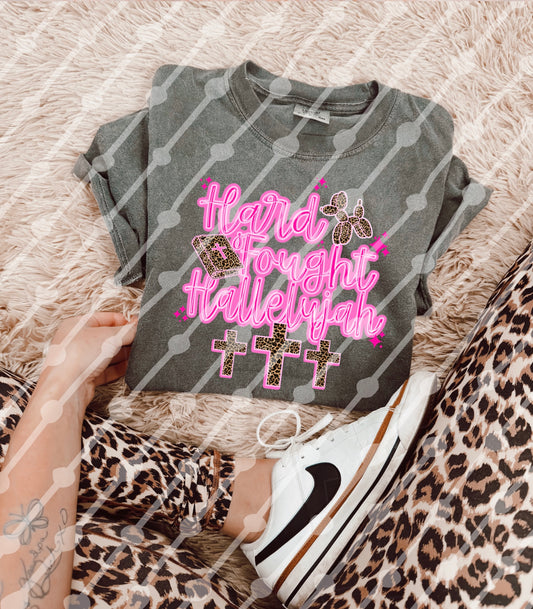 Hard Fought Hallelujah Leopard Balloon Dog Digital Download