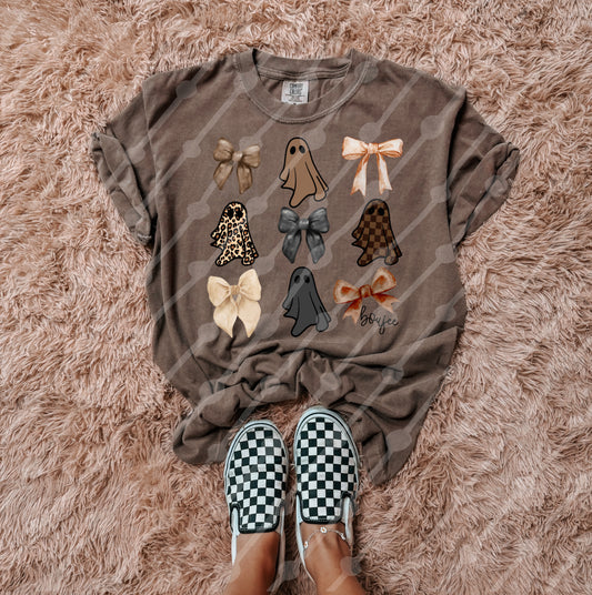 Boujee Ghost Checker Leopard Bow Collage Digital Download