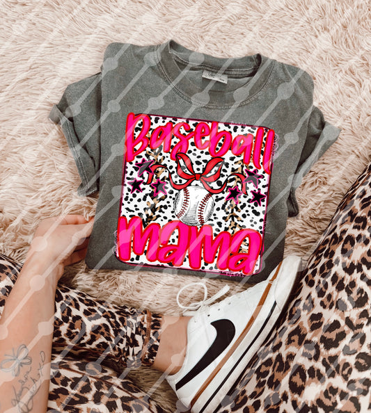Baseball Mama Dotted Leopard Stripes Digital Download