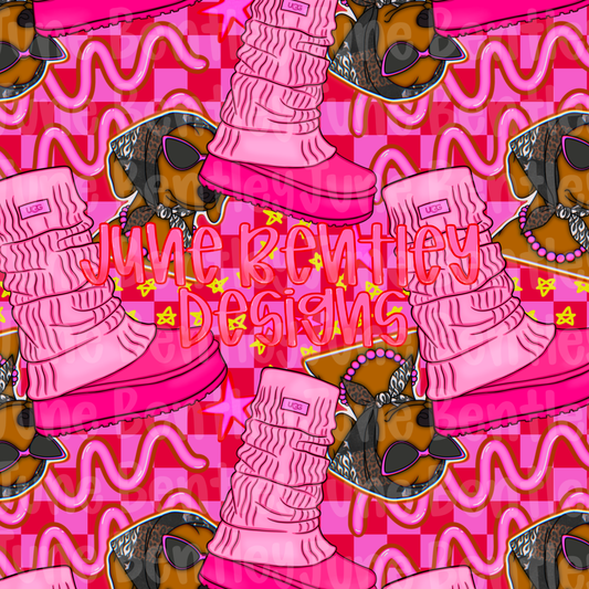 Pink Ugg seamless digital download