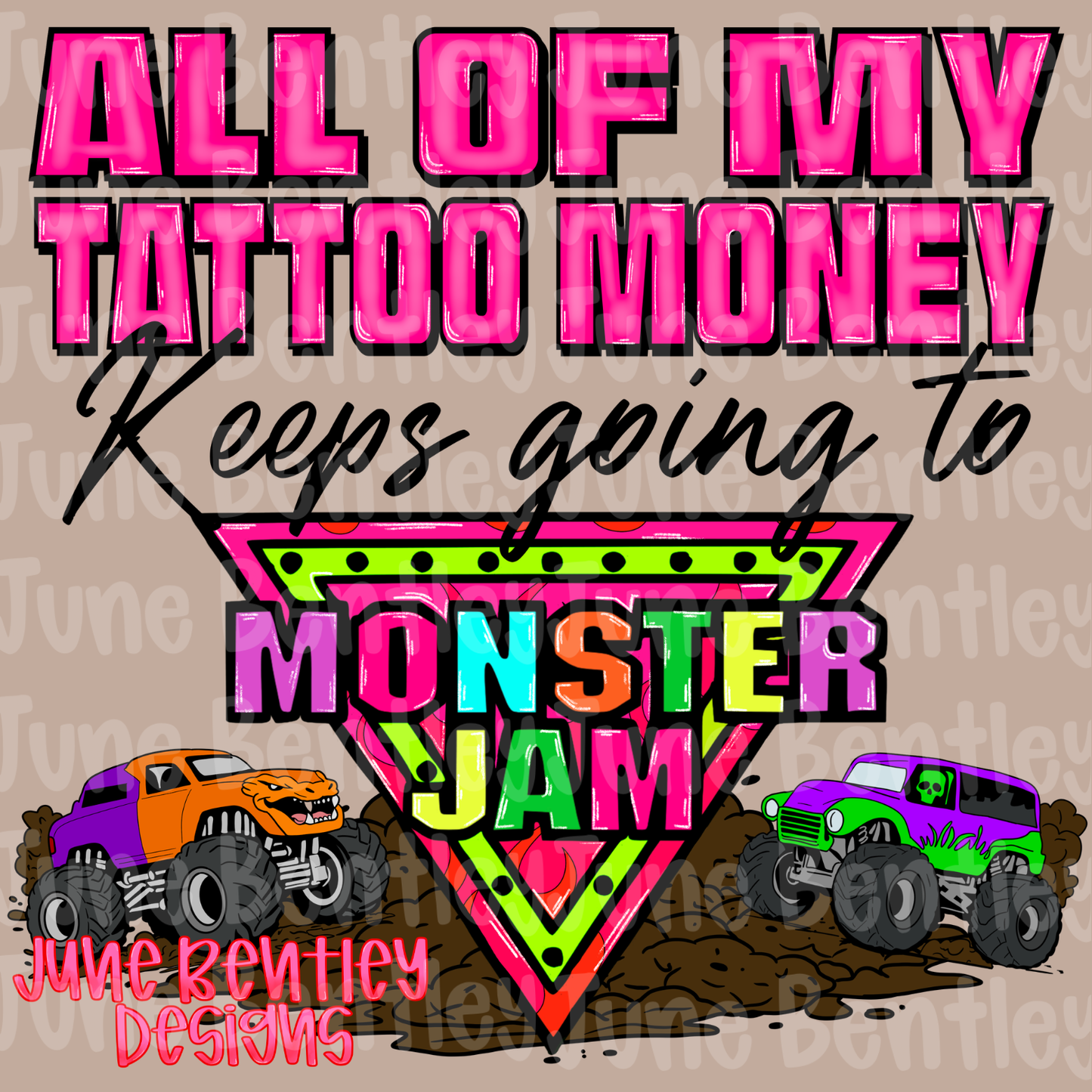 Tattoo money, Monster jam digital download