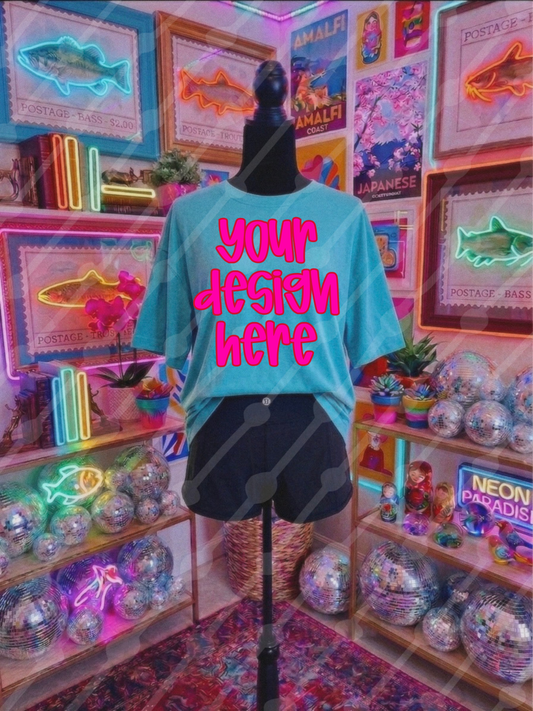 Blue shirt mockup digital