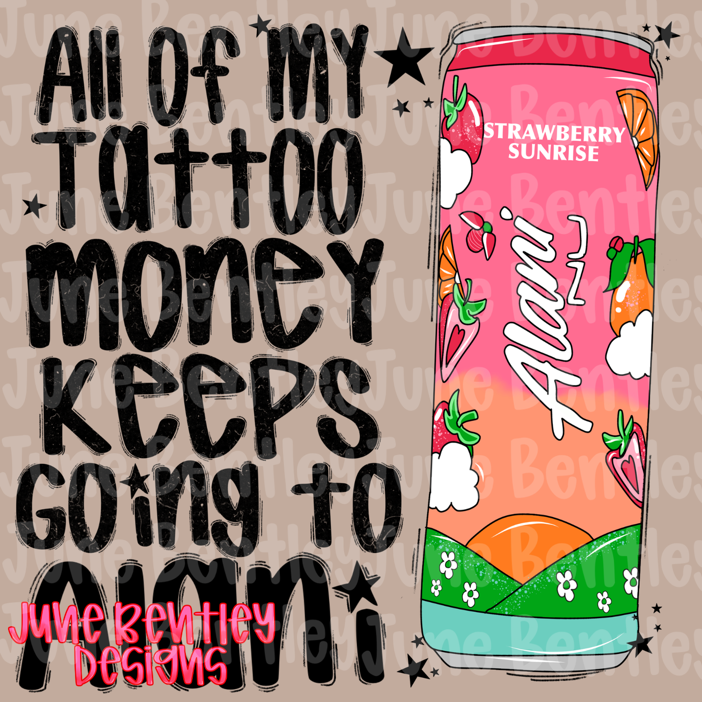 Tattoo money Alani sunrise digital download