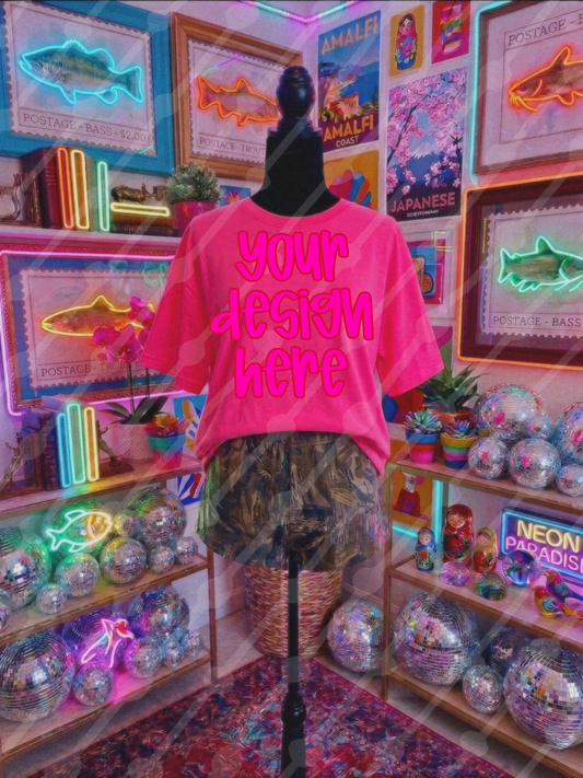 Hot pink mockup digital download