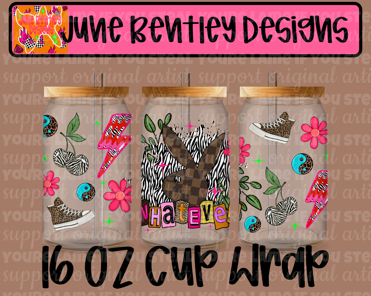 Boujee bunny cup wrap digital download