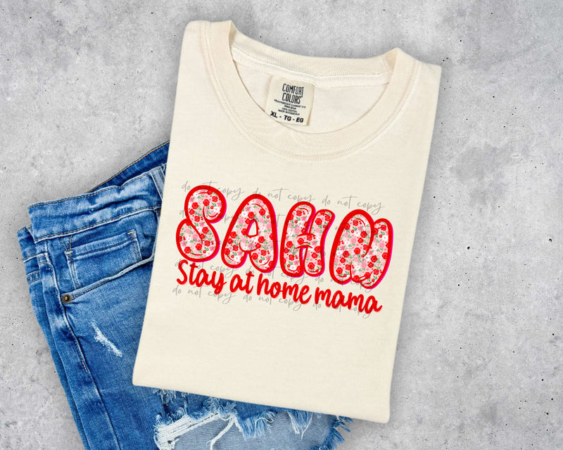 SAHM Stay At Home Mama Floral Digital Download