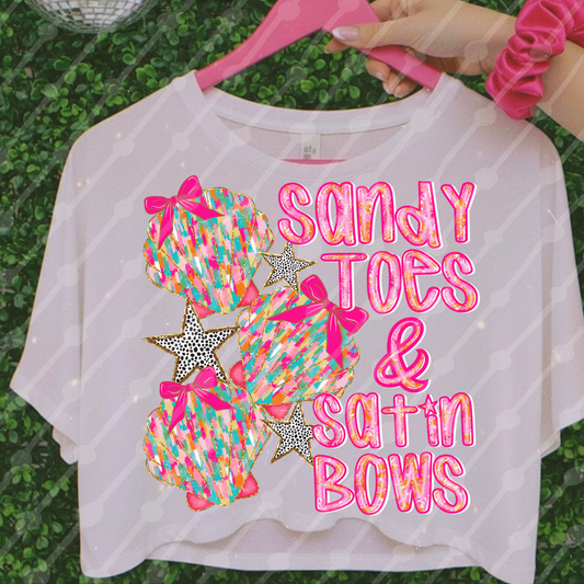 Sandy toes and satin bows digital download