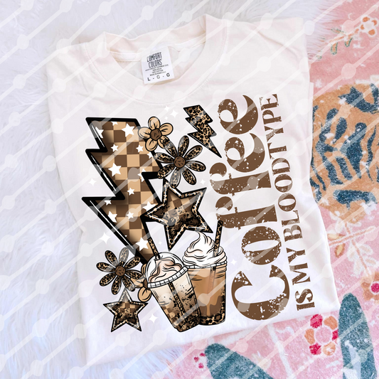 Coffee is my blood type Digital download