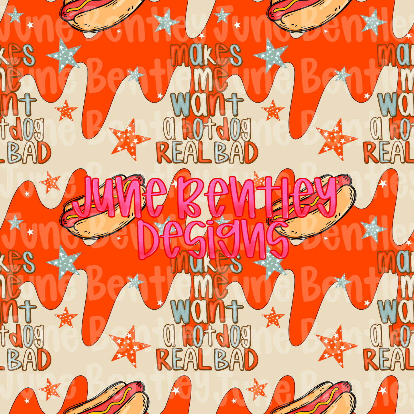 Makes me want a hot dog real bad seamless digital download