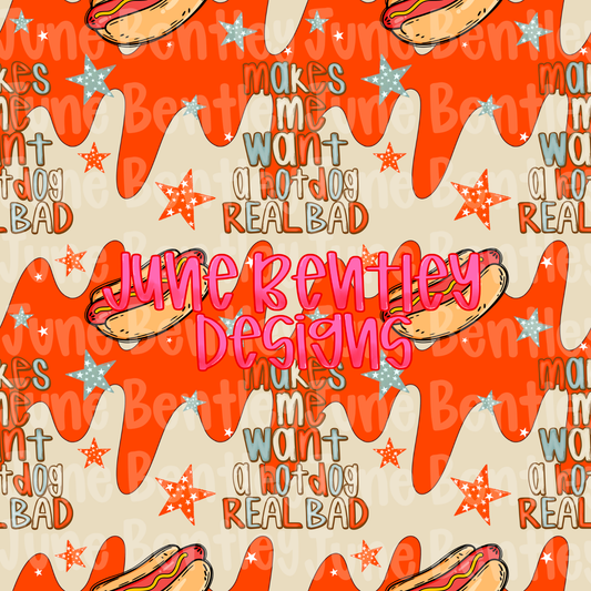 Makes me want a hot dog real bad seamless digital download