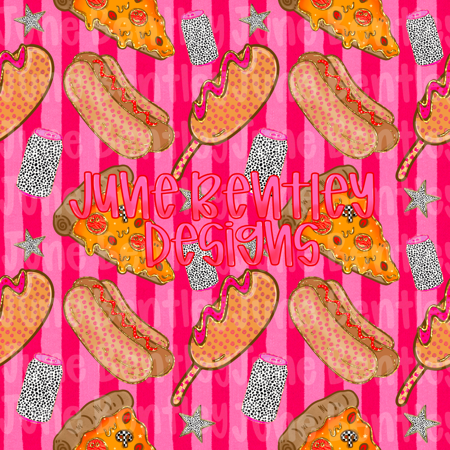 Stripe foodie seamless file