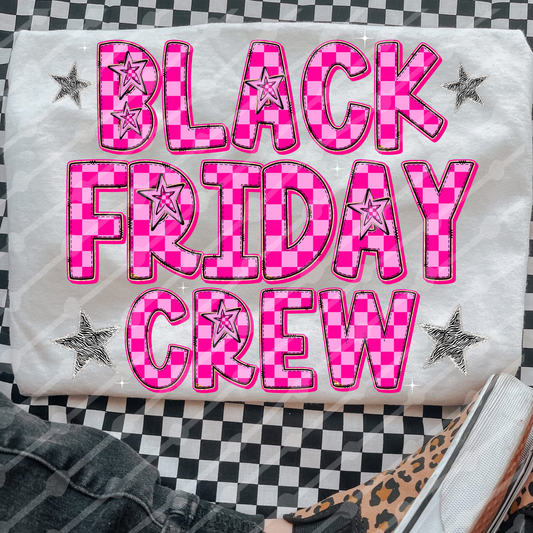 Black Friday crew pink checkered digital download