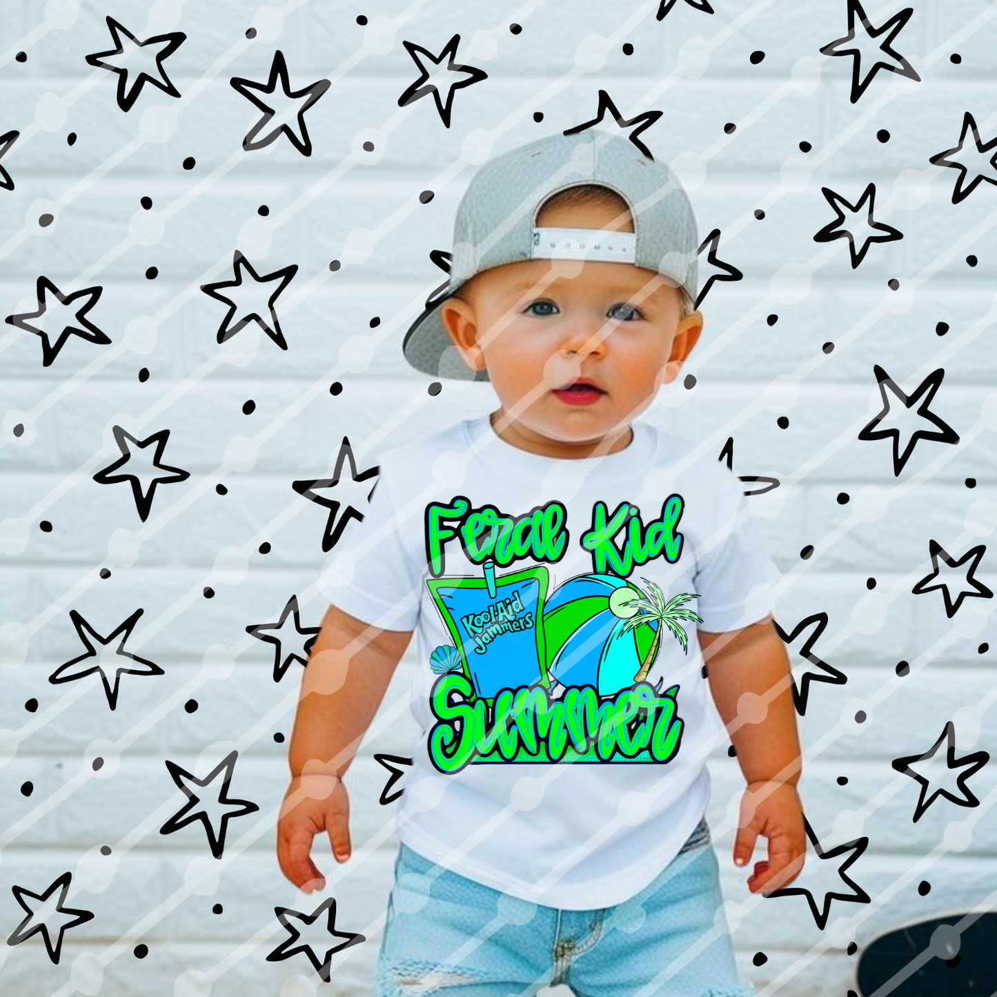 Boy feral kid summer digital download