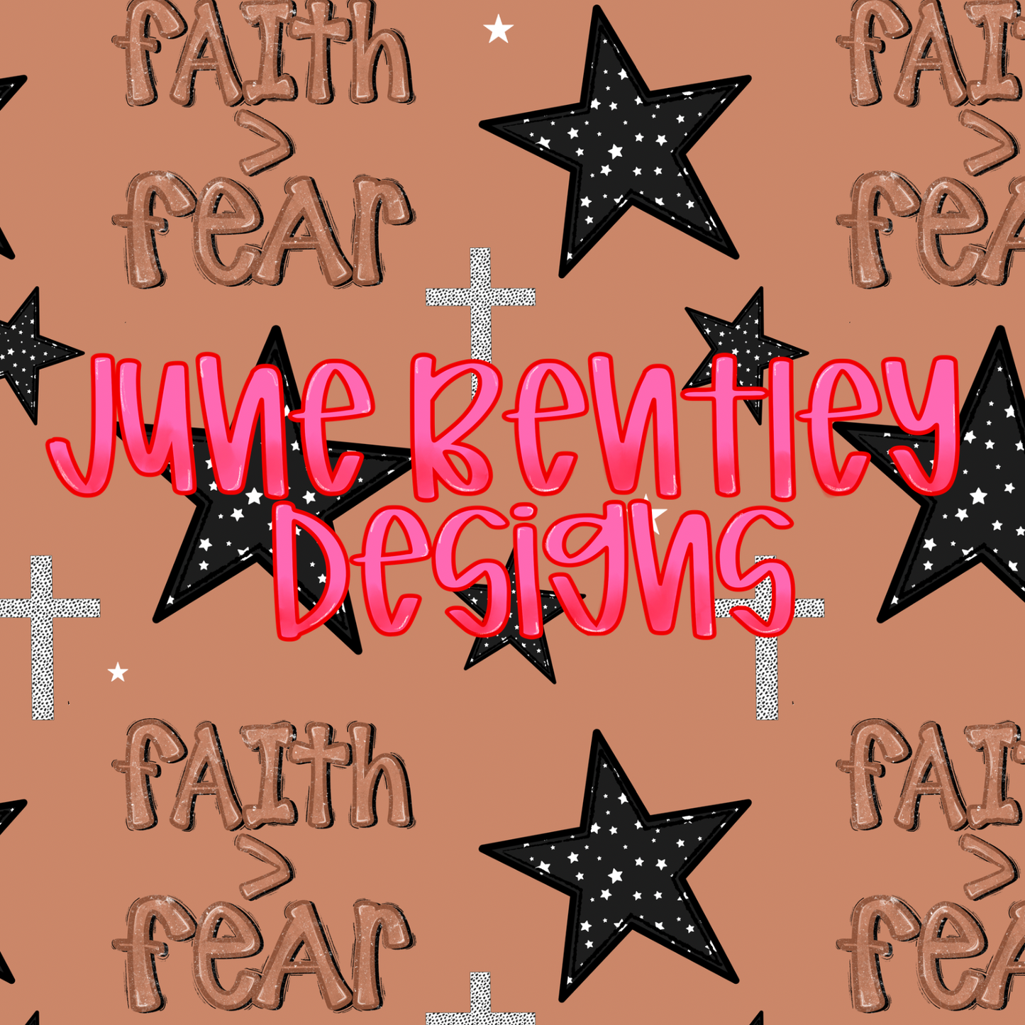 Faith > fear seamless digital file